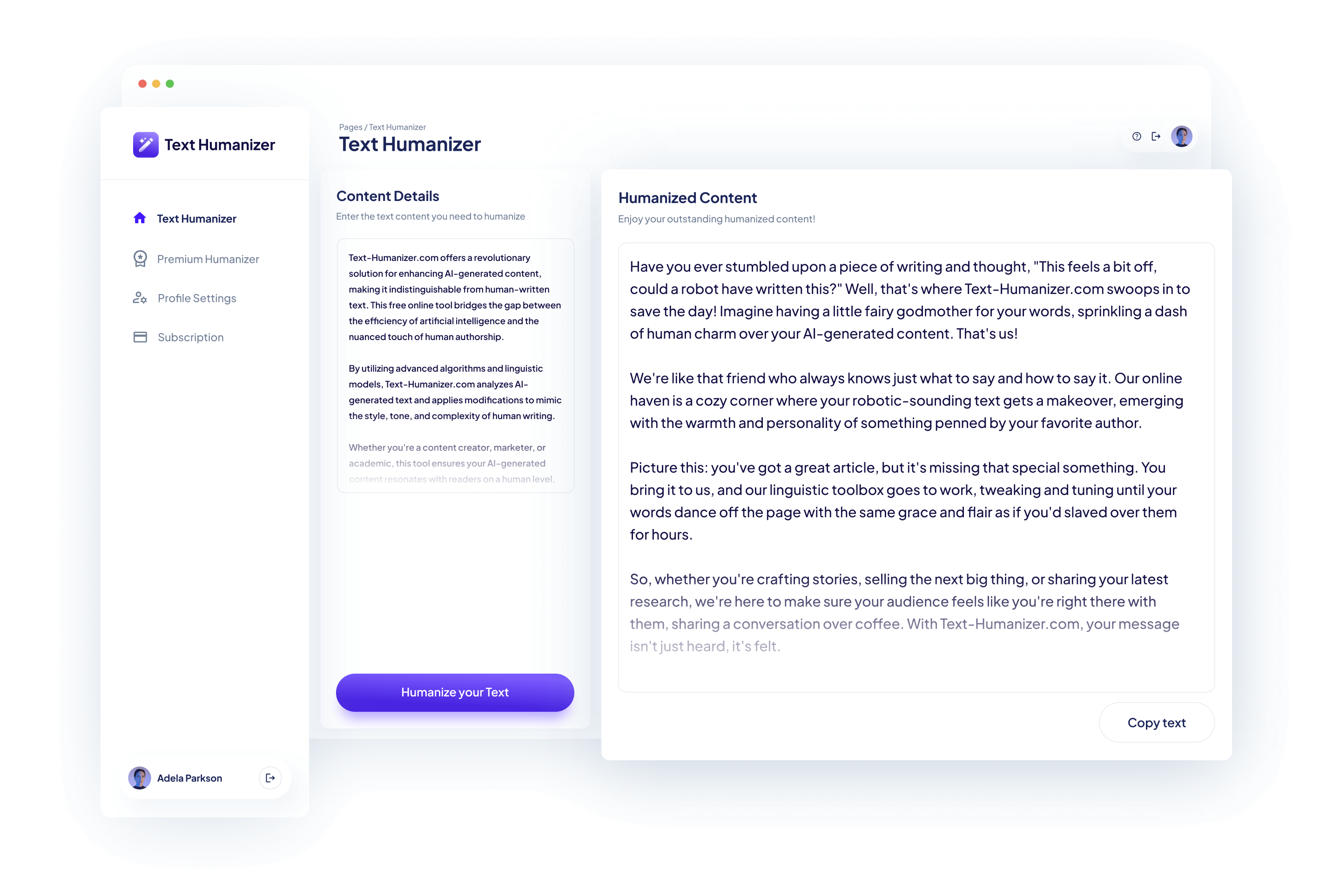 Free Advanced AI Text Content Humanizer Tool - Text-Humanizer.com - image